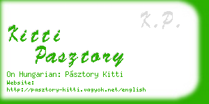 kitti pasztory business card